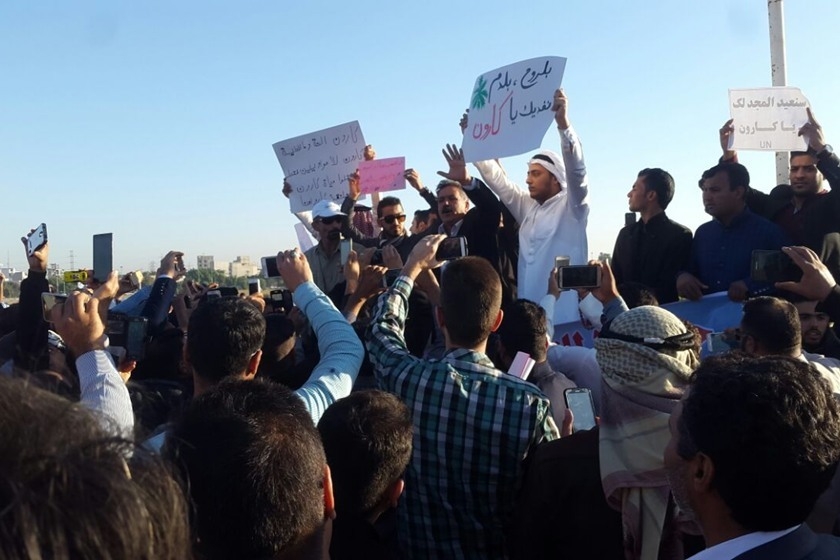 احتجاجات بالأحواز تتزامن مع زيارة الرئيس الايراني روحاني و تطالبه بالرحيل