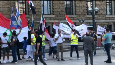 كلمة اللجنة التنسيقية للمظاهرات في هامبورغ في الوقفة الاحتجاجية التي شهدتها مدينة هامبورغ تضامنا مع انتفاضة العطش في الأحواز